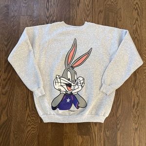Vtg 1995 Looney Tunes Bugs Bunny Unisex Crewneck Sweatshirt